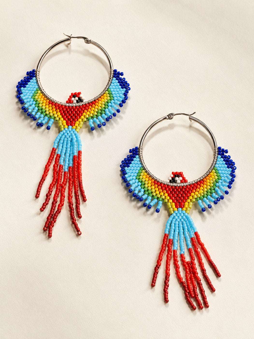 Multi Falcon Beaded Earrings