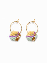 Pastelle Beaded Hoop Earrings