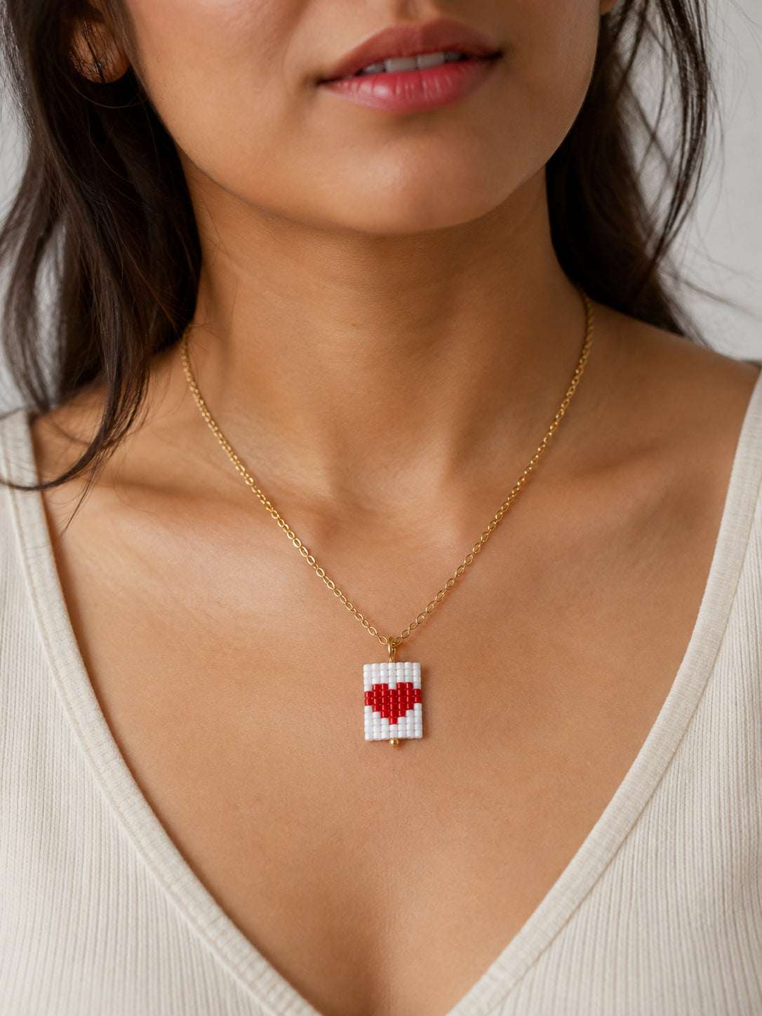 Love Charm Beaded Necklace
