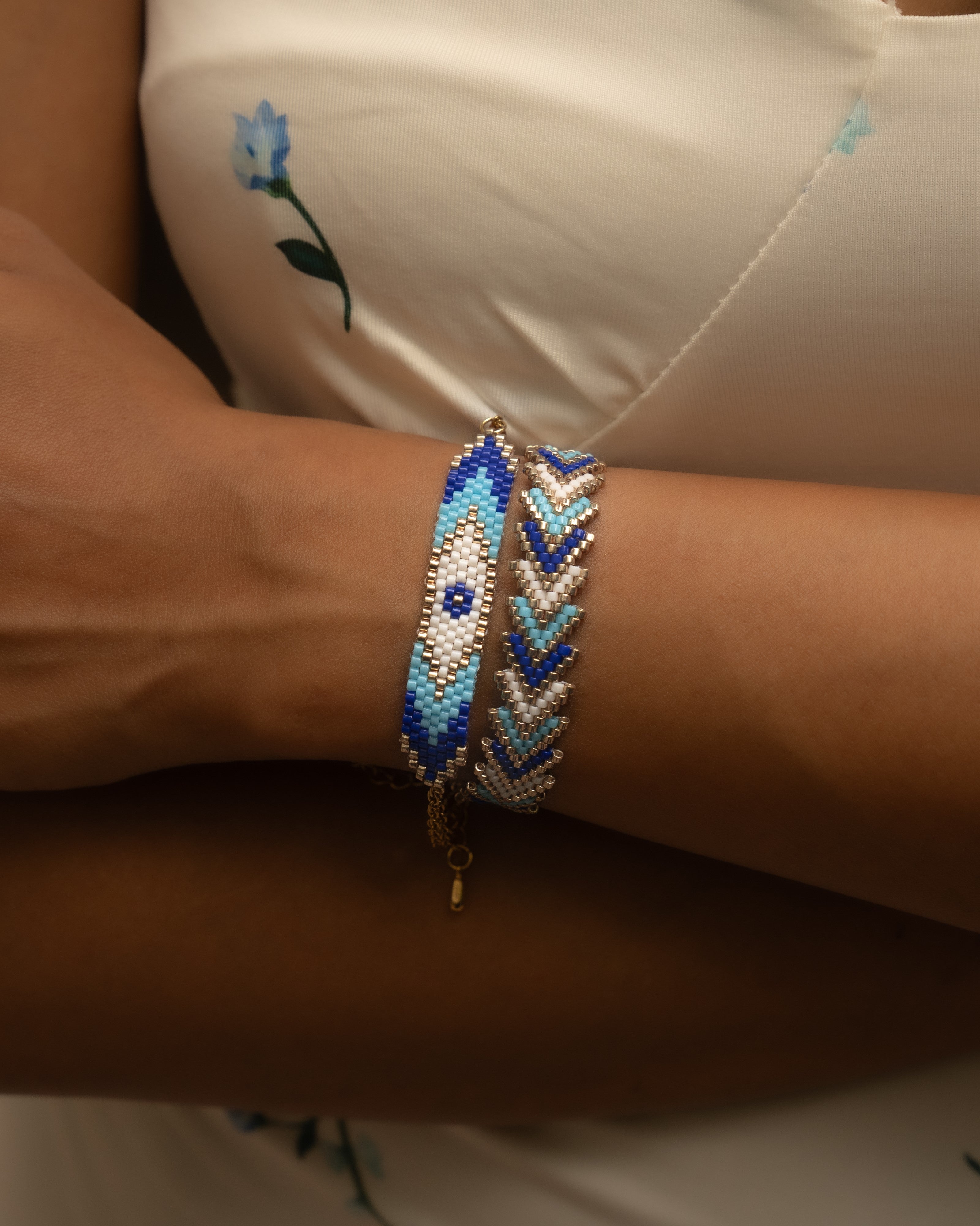 Evil Eye Bracelet Stack of 2 - Jenni and Janki