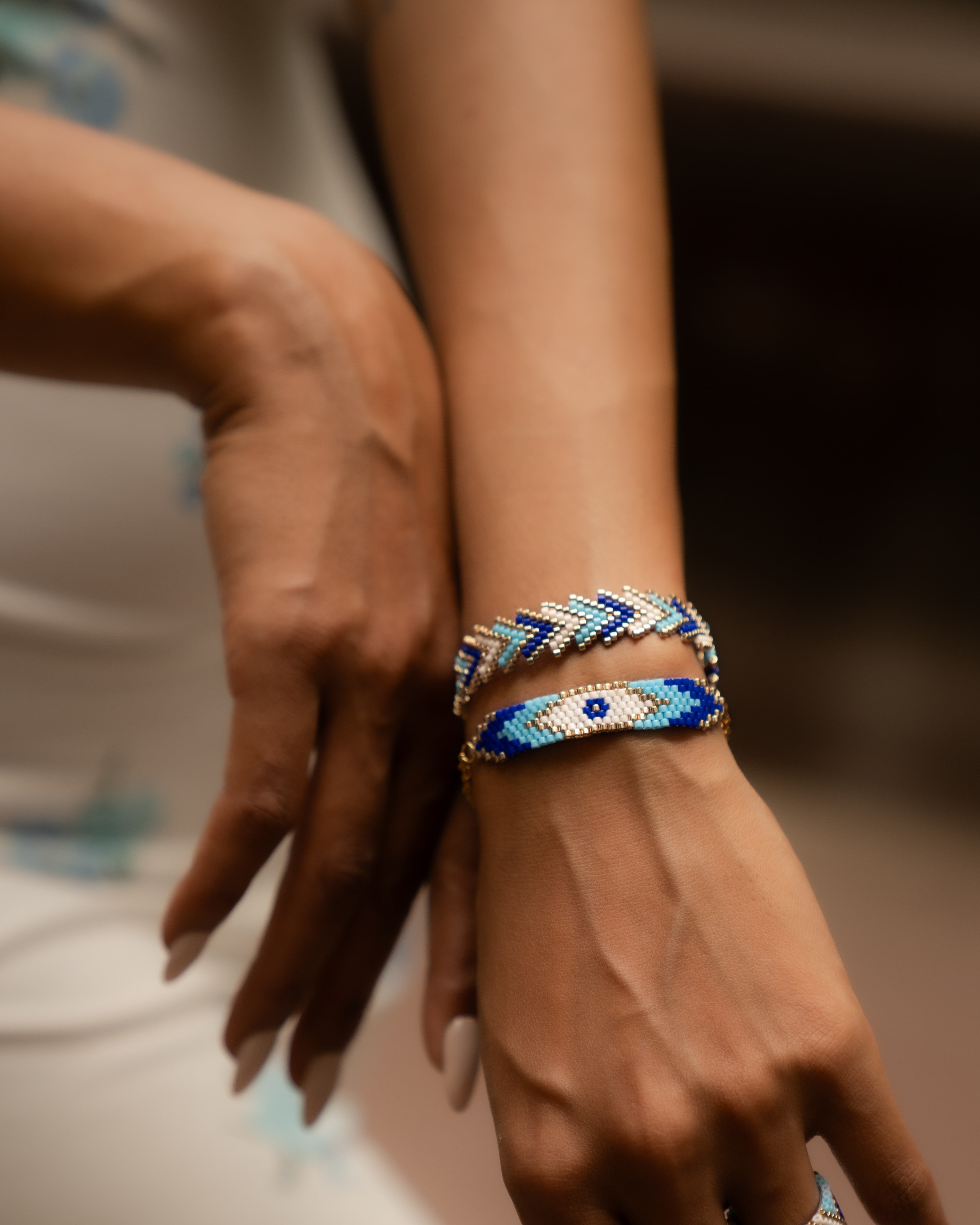 Evil Eye Bracelet Stack of 2 - Jenni and Janki