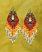 bohemian artistry Hand Beaded Earrings