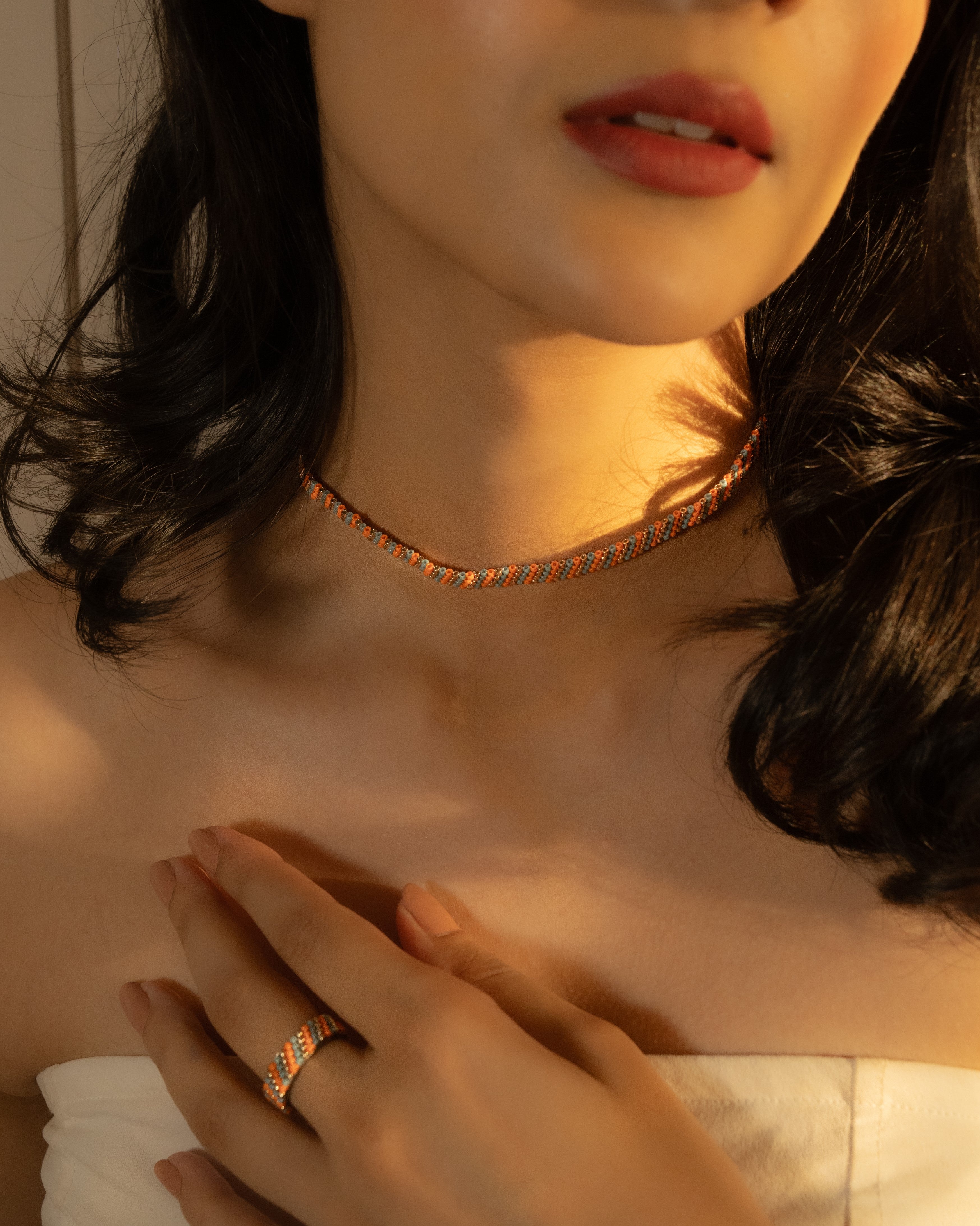 Nora Choker cum Bracelet with Ring - Jenni and Janki